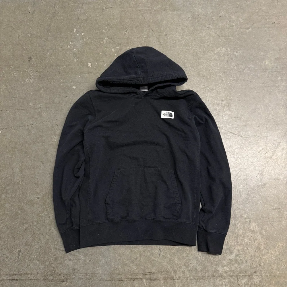 The North‎ Face Mens Black Pullover Hoodie Logo Patch Sweatshirt Small